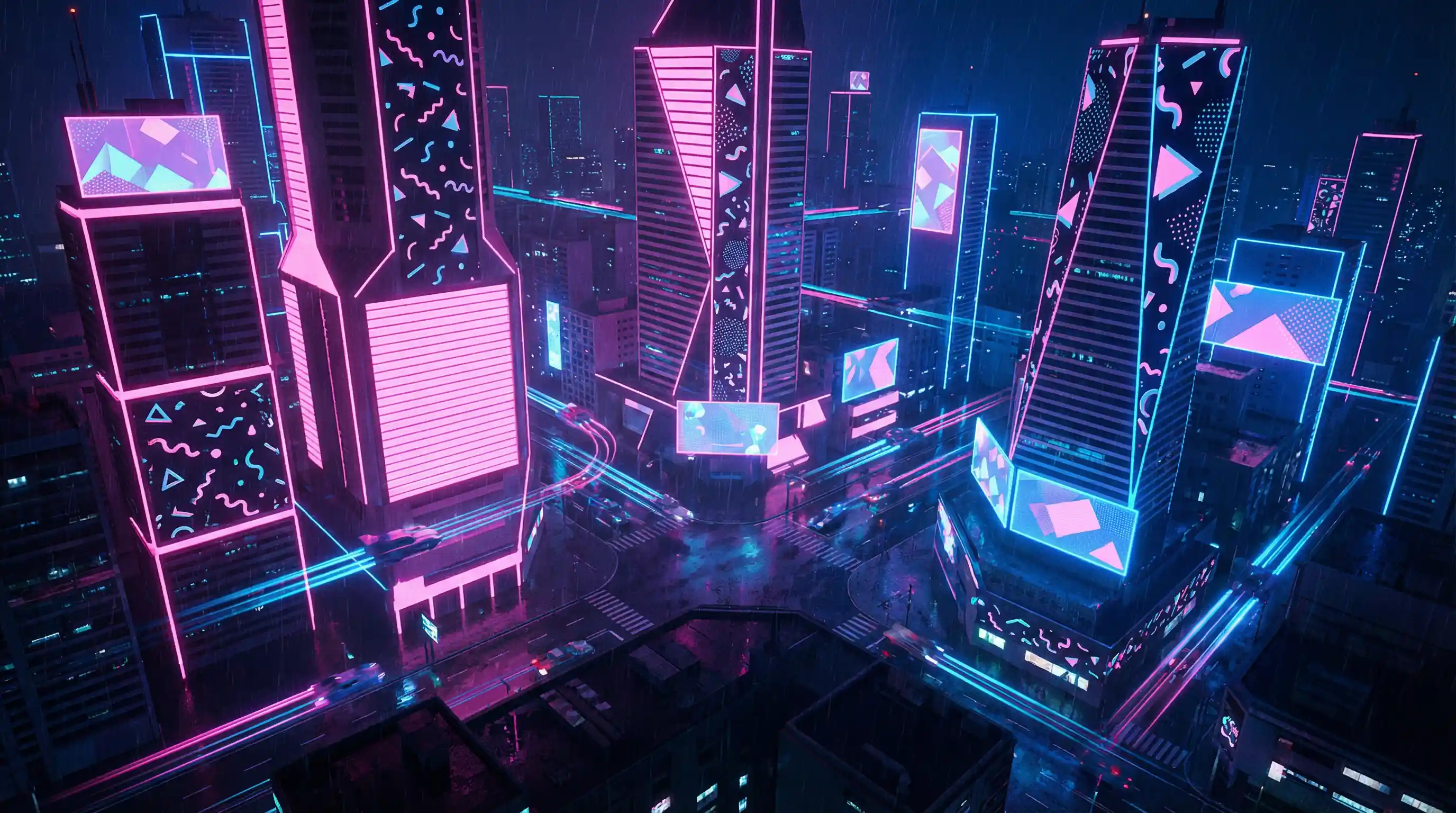 万博体育 赛博不夜城全景夜景